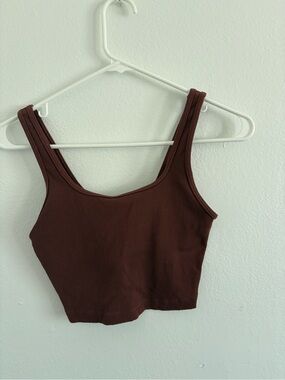 OFFLINE By Aerie Ribbed Square
Neck Longline Sports Bra